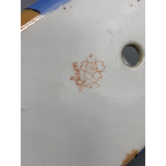 Vtg Hotta Yu Shoten Japan Lusterware Ceramic Wall Pocket Vase Hand Painted Bird - Picture 5 of 7